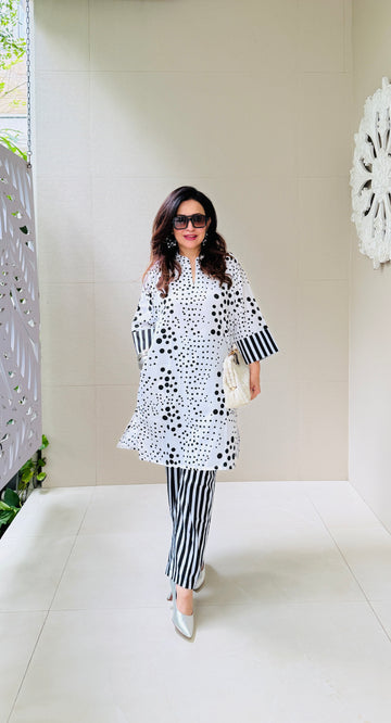 Black & White Printed Co-Ord Set
