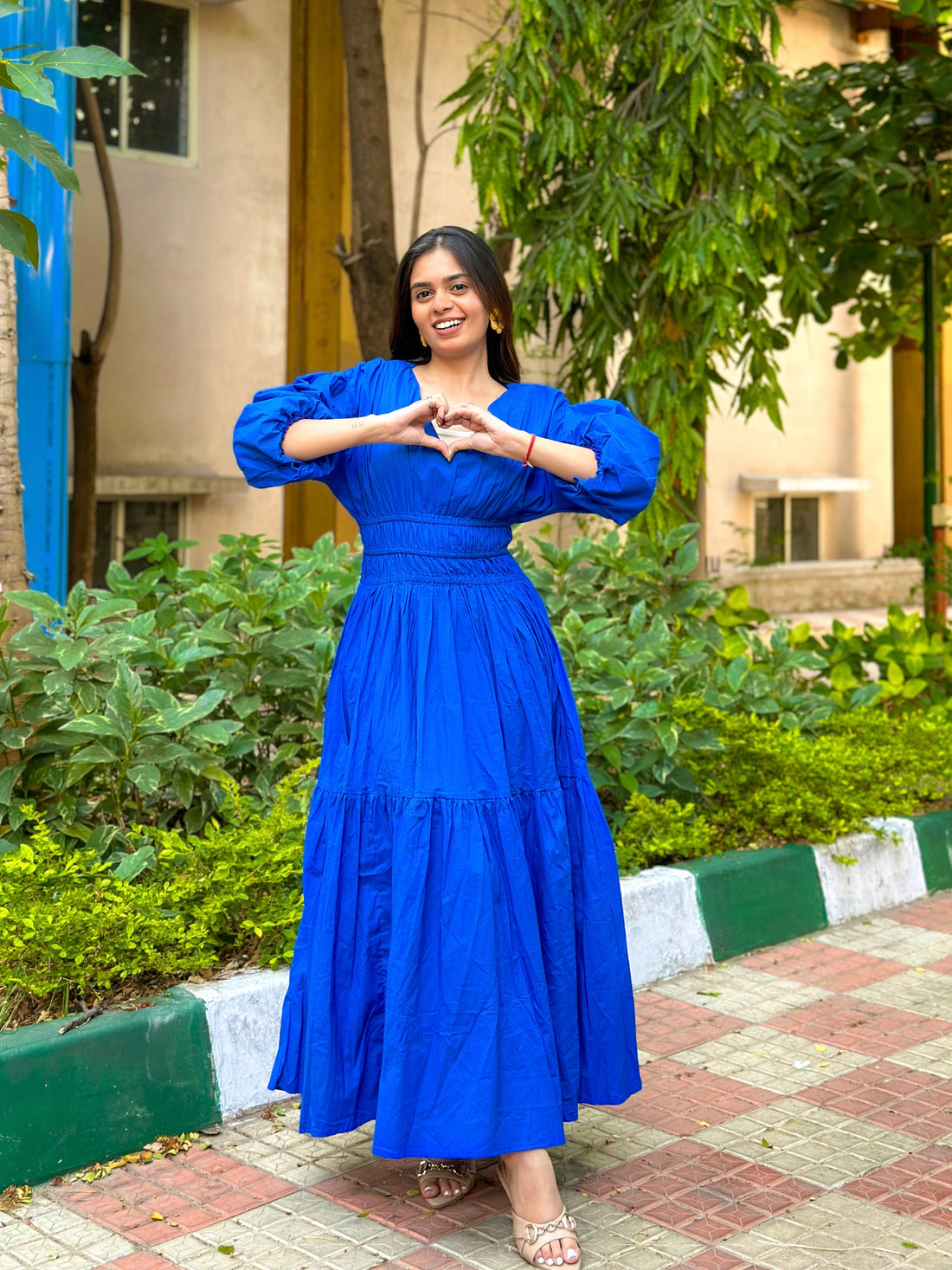 Colour Rush Cotton Maxi  Dress