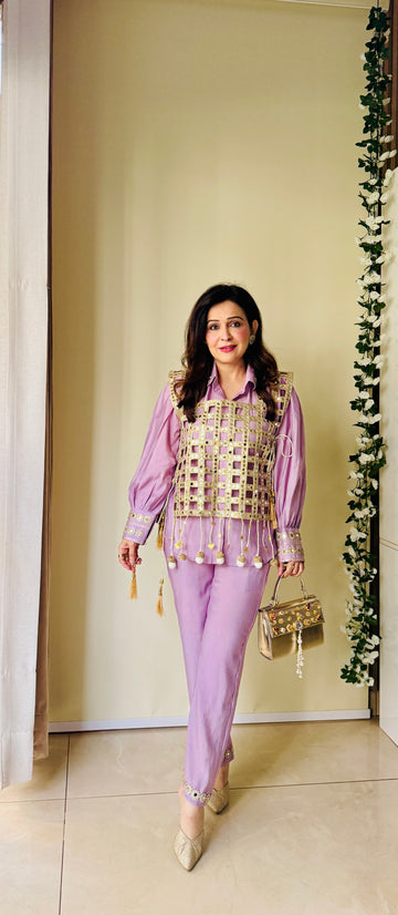 Lavender Cord Set  ( Order jacket  Seperately )