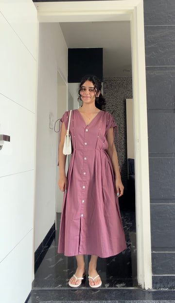 Mauve Melody Cotton Dress