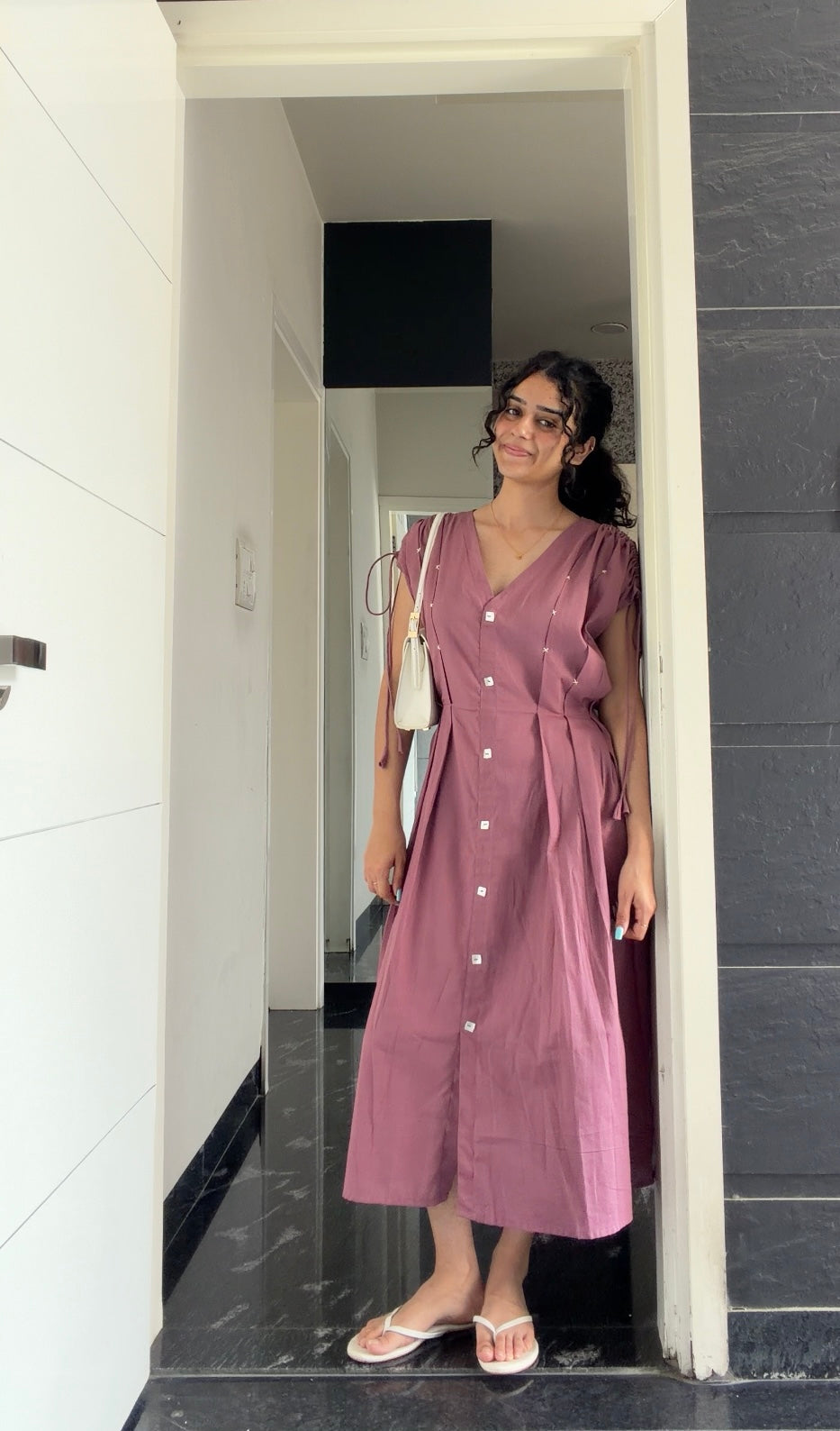 Mauve Melody Cotton Dress