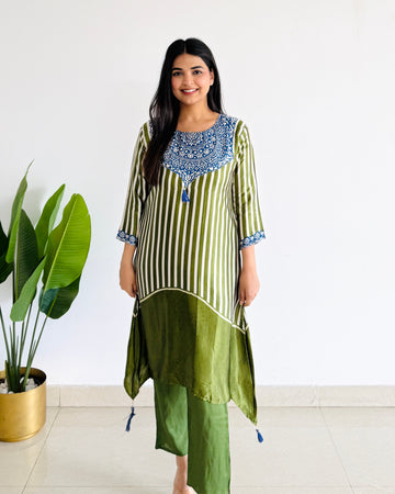 Rangriti Stripe Coord Set