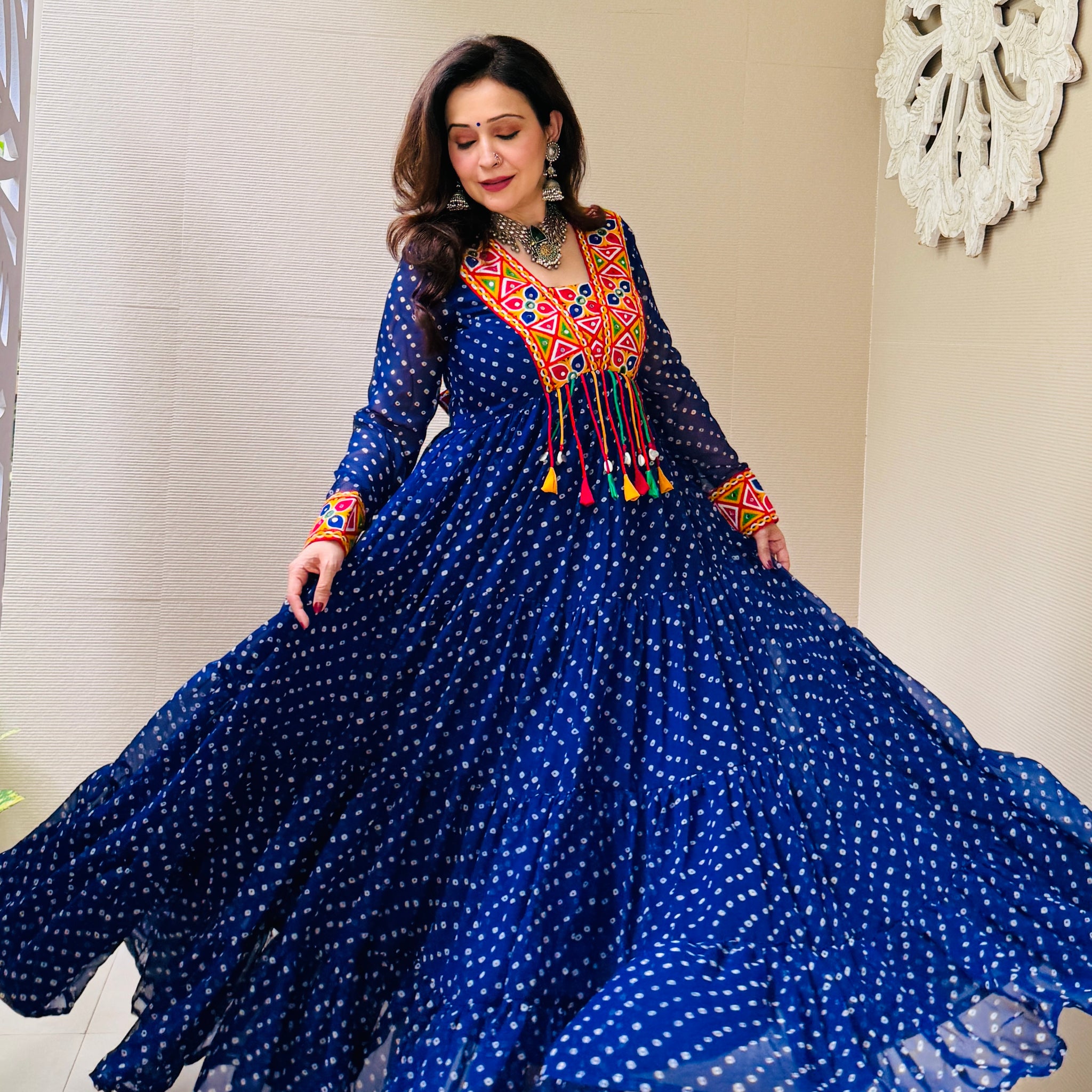 Boho Blue Glow maxi