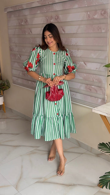 Strawberry Trails Maxi Dress