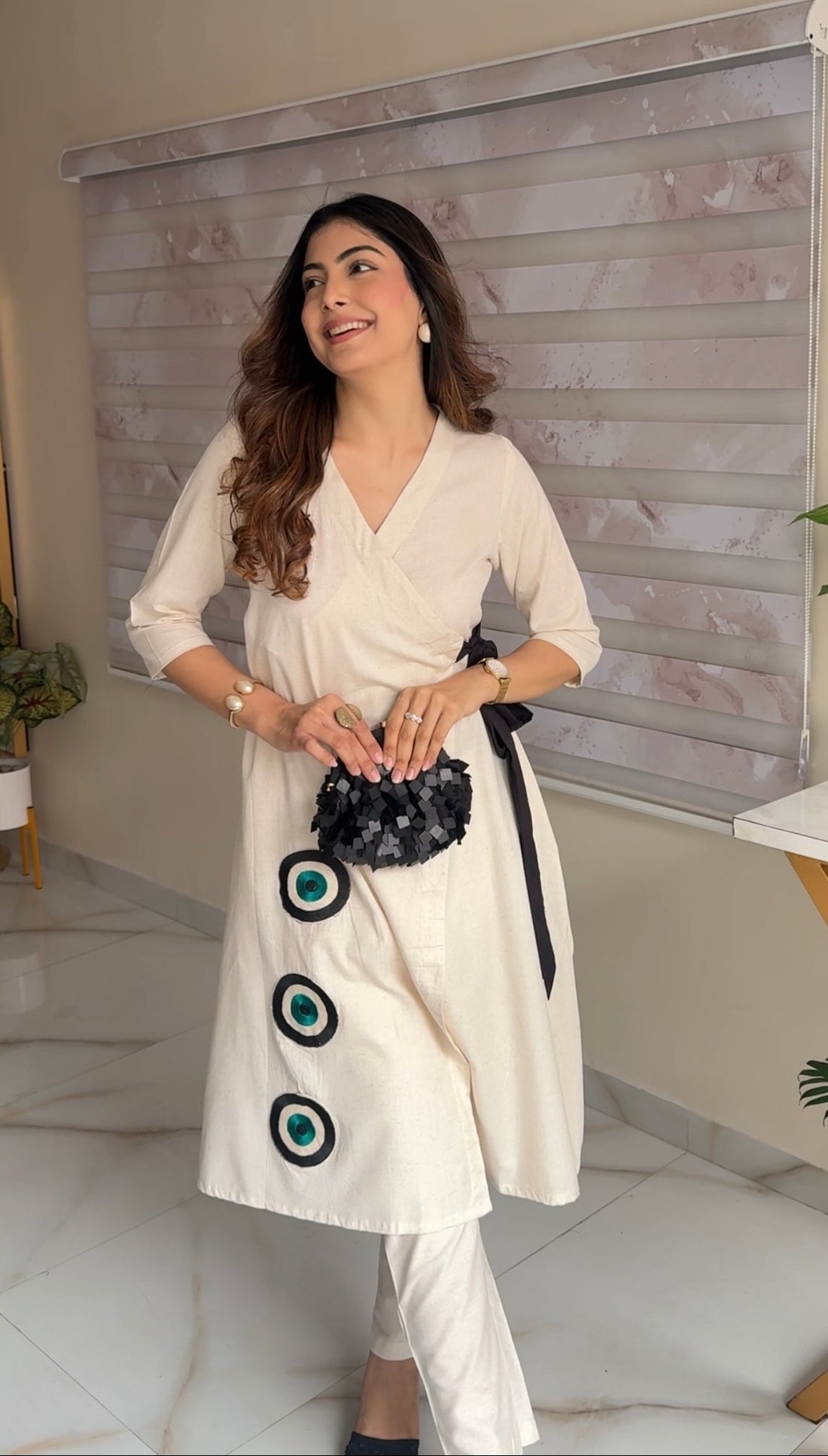 Evil Eye  Khadi Cord Set