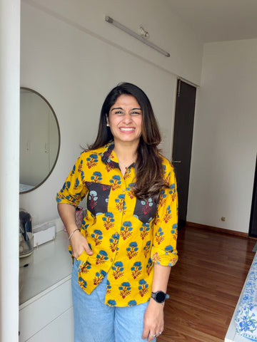 Bold Blossom Jaipuri Shirt