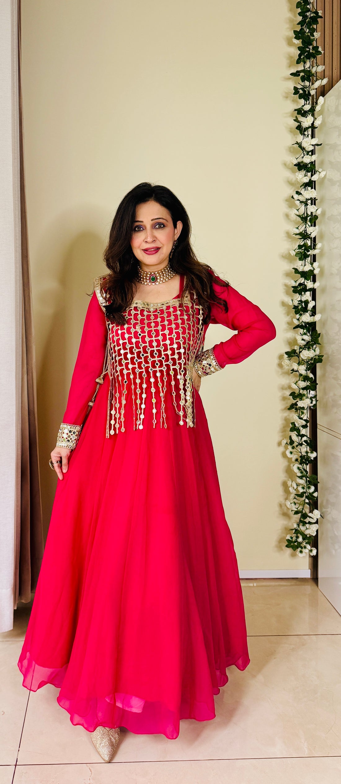 Gulabi Royale Maxi Dress ( Order cape Seperately )