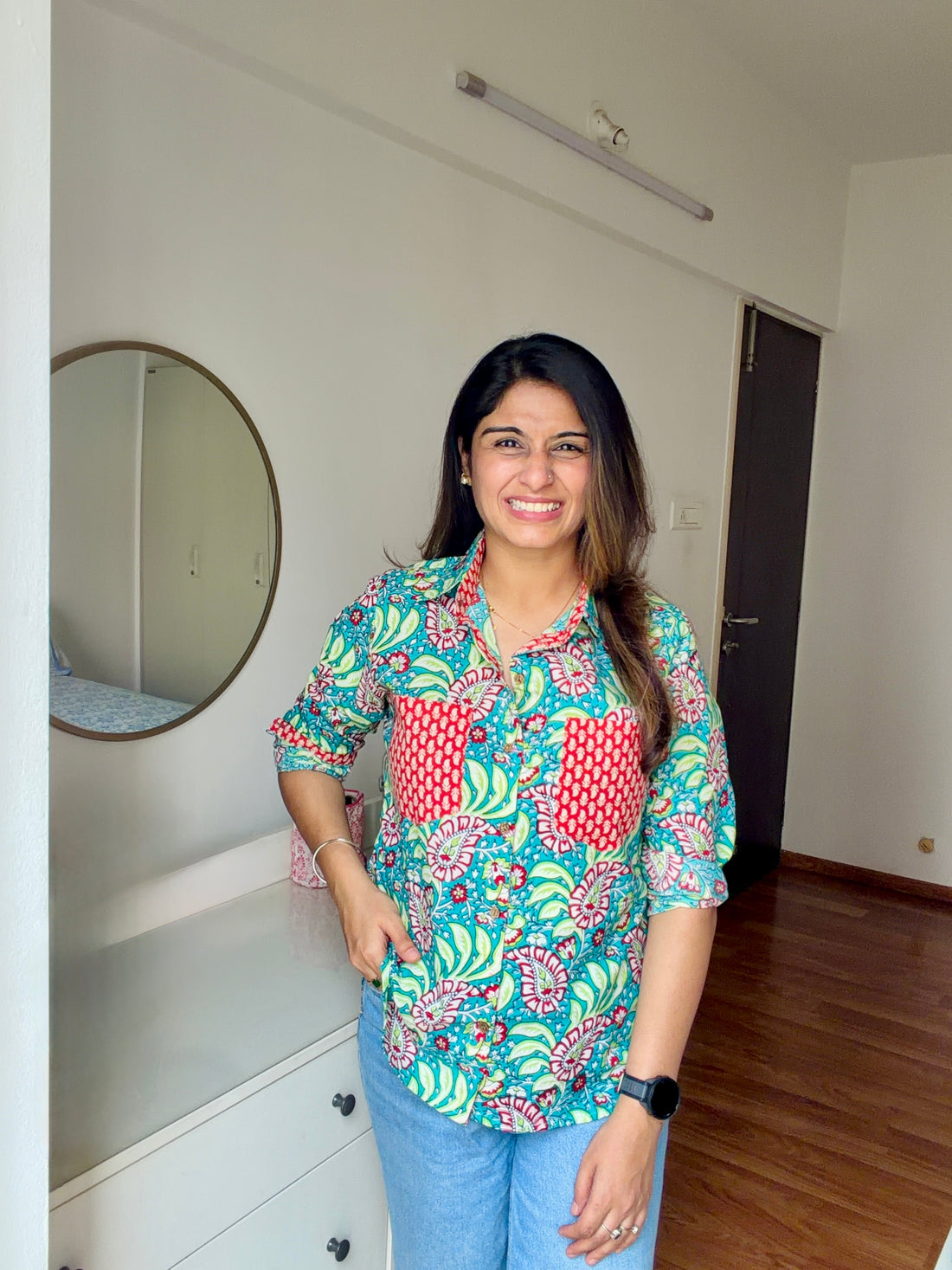 Mint Meadow Printed Shirt