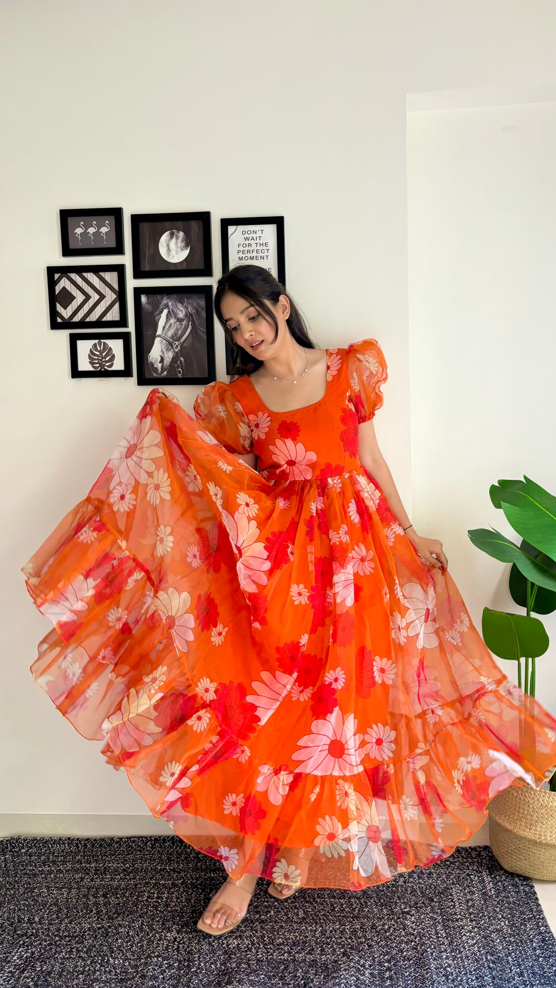 Orange Bloom - Maxi Dress