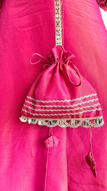 Royal Pink Mirror Potli