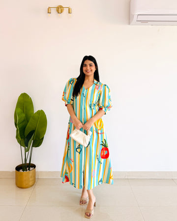 Playful Palette Midi Dress