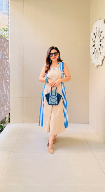 Indigo Line Statement Dress