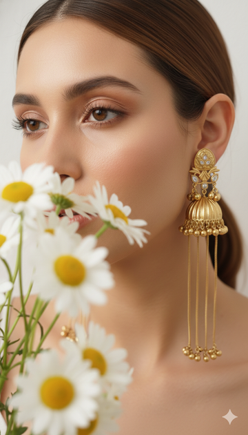 Sunehri Swing Earrings