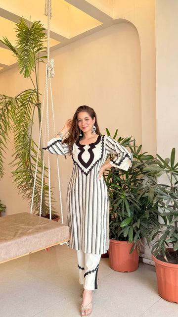 Printed Floral Lace Co-ord Set