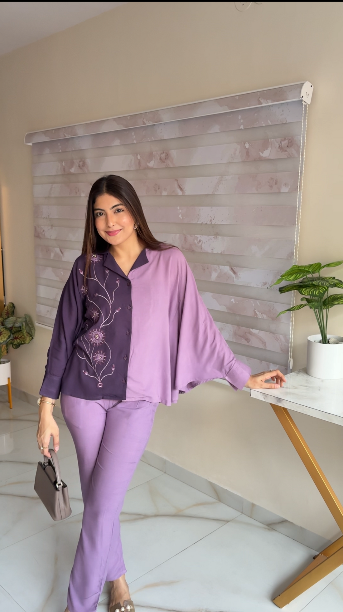 Purple Petals Co-ord Set