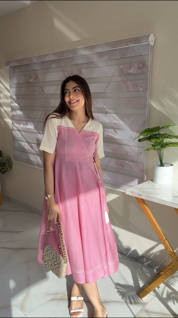 Pink Breeze Flare Dress