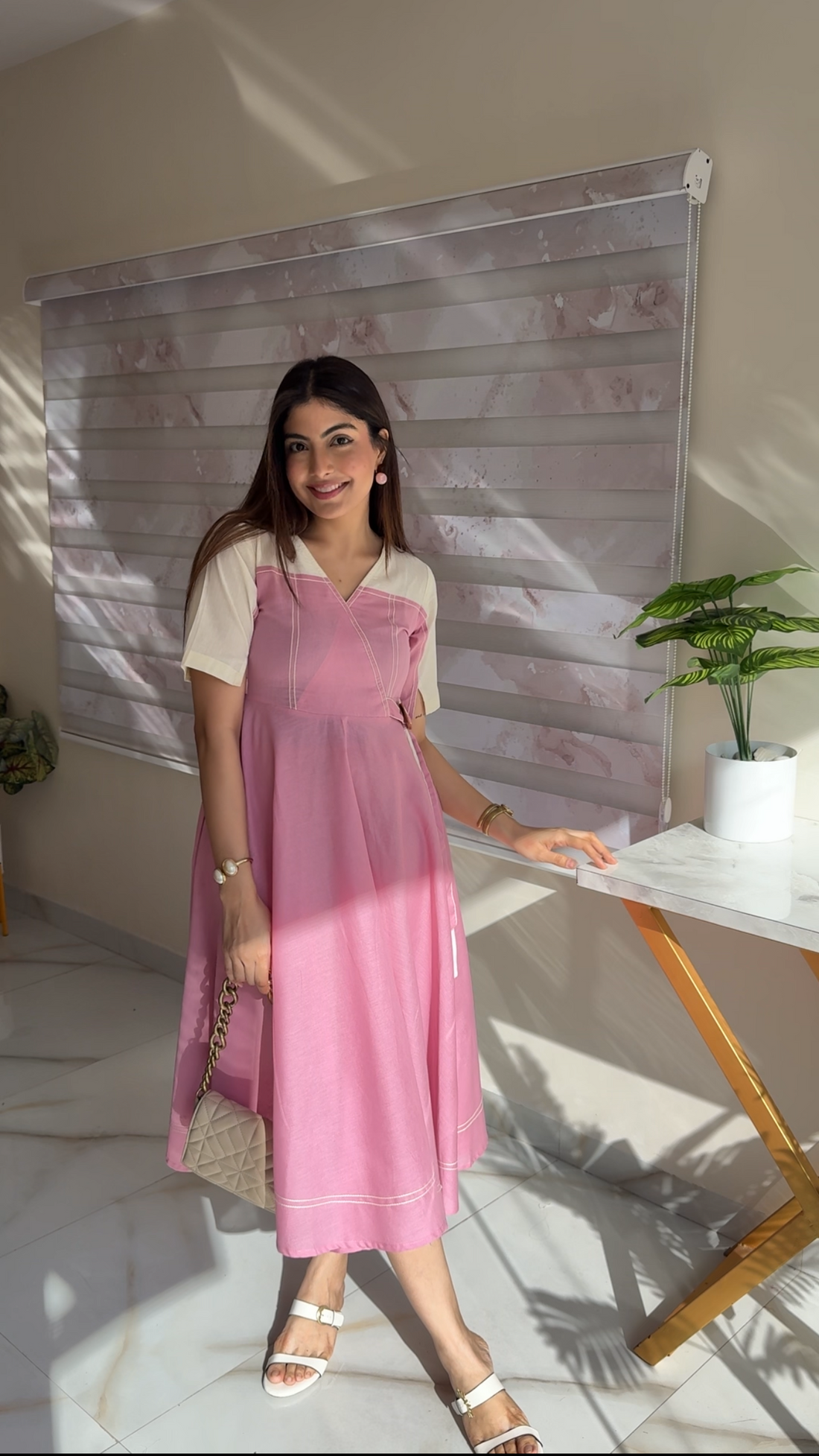 Pink Breeze Flare Dress