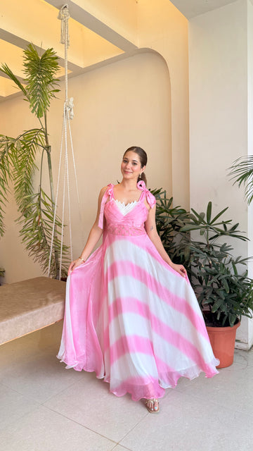 Pink Embellished Maxi Dress