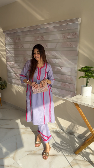 Lavender Lace Line Cordset