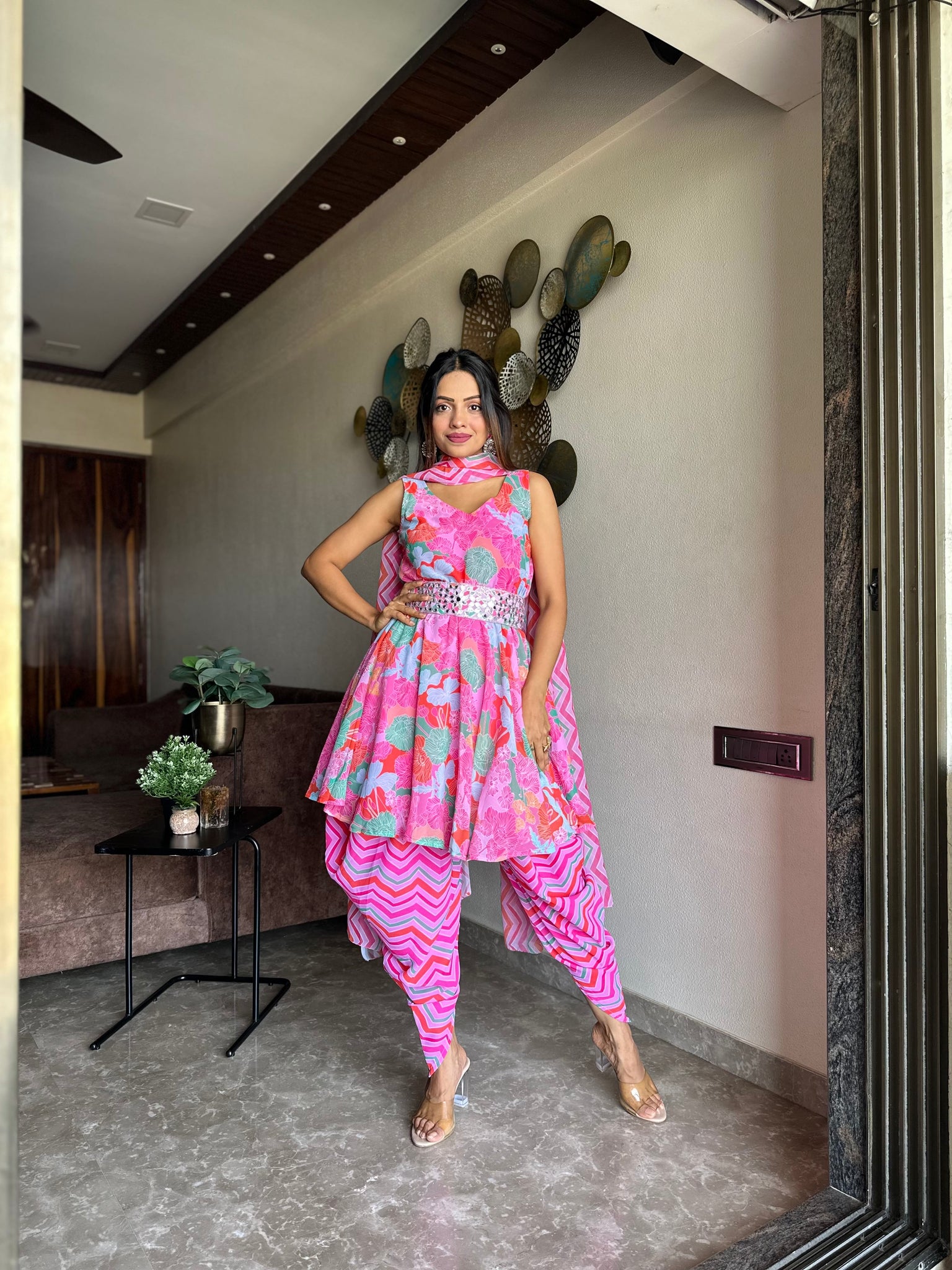 Indowestern Dhoti set