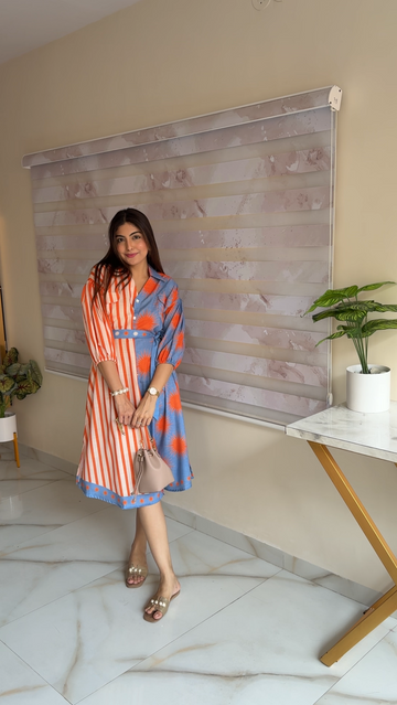 Dual Pop Shirt Dress