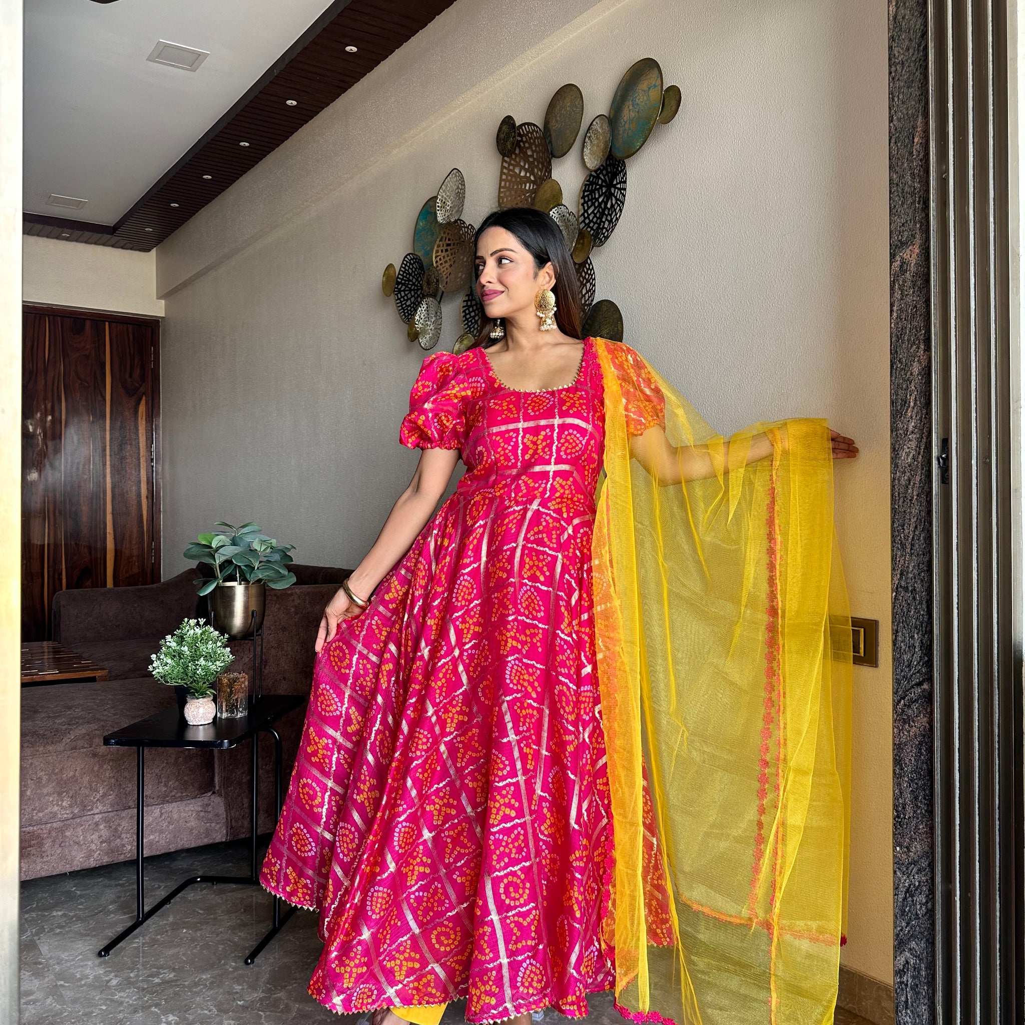 Tanya silk maxi with dupatta