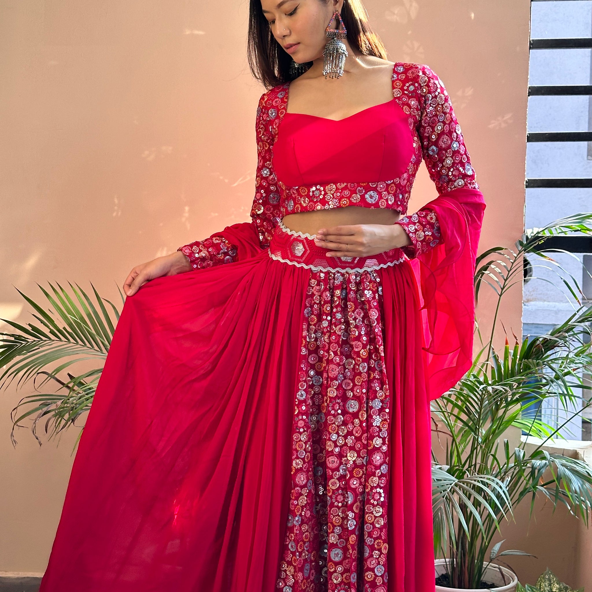 Pahal Embroidery lehenga with Blouse