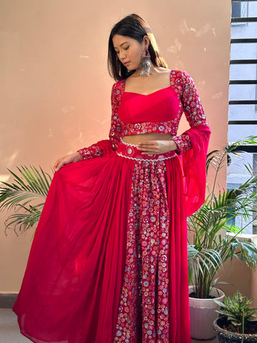 Pahal Embroidery lehenga with Blouse