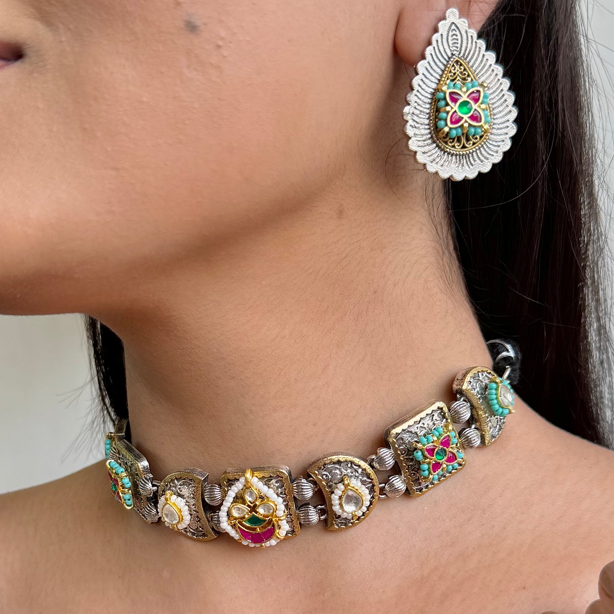 Jodha Choker | Necklace + Earrings