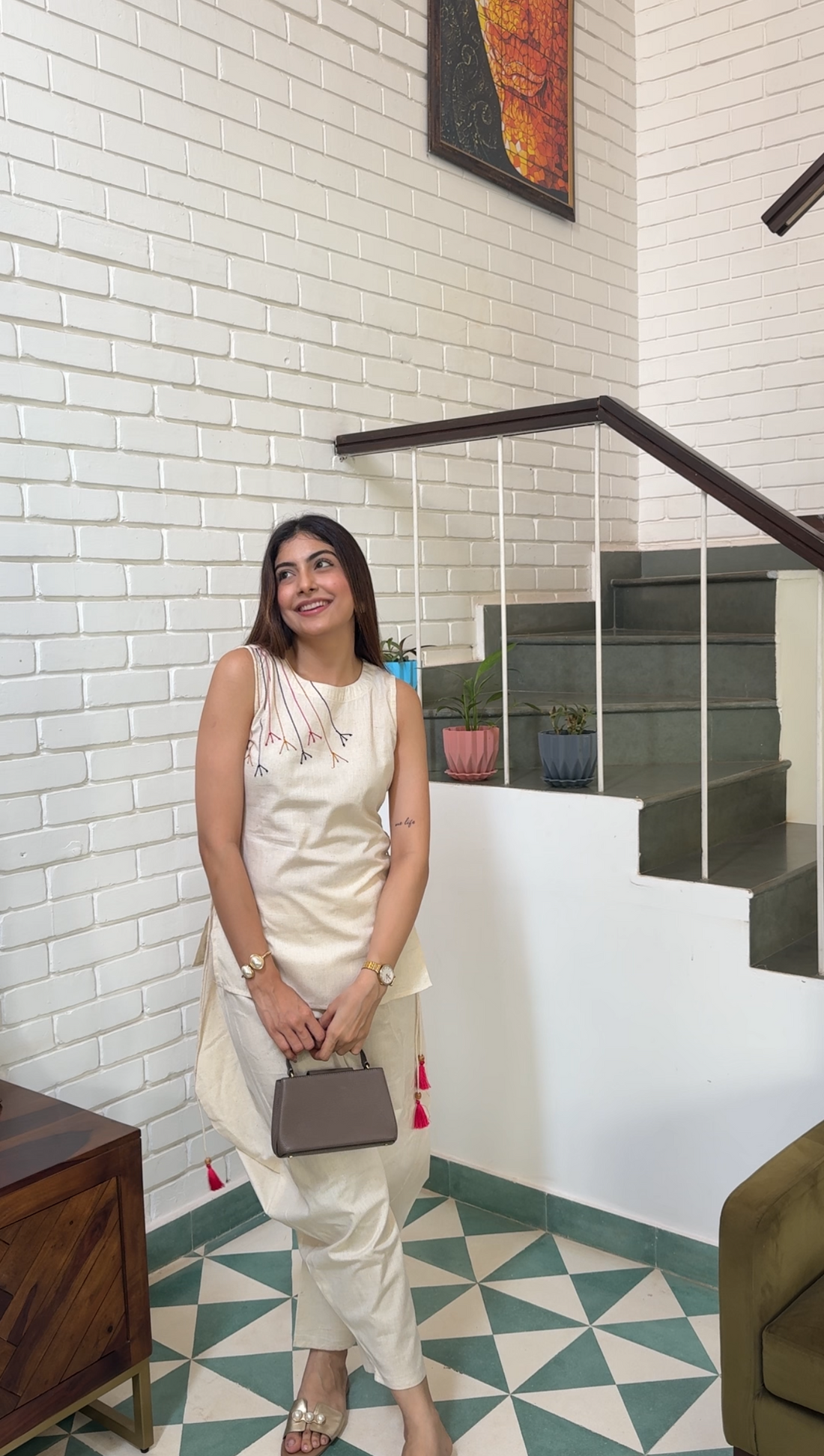 Serene Stitch Khadi Co-ord Set