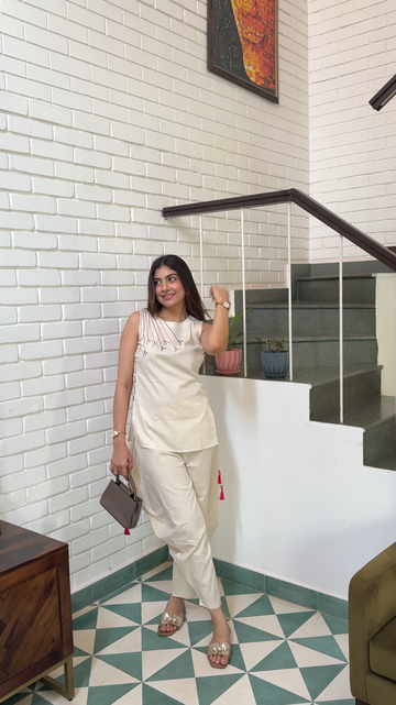 Serene Stitch Khadi Co-ord Set
