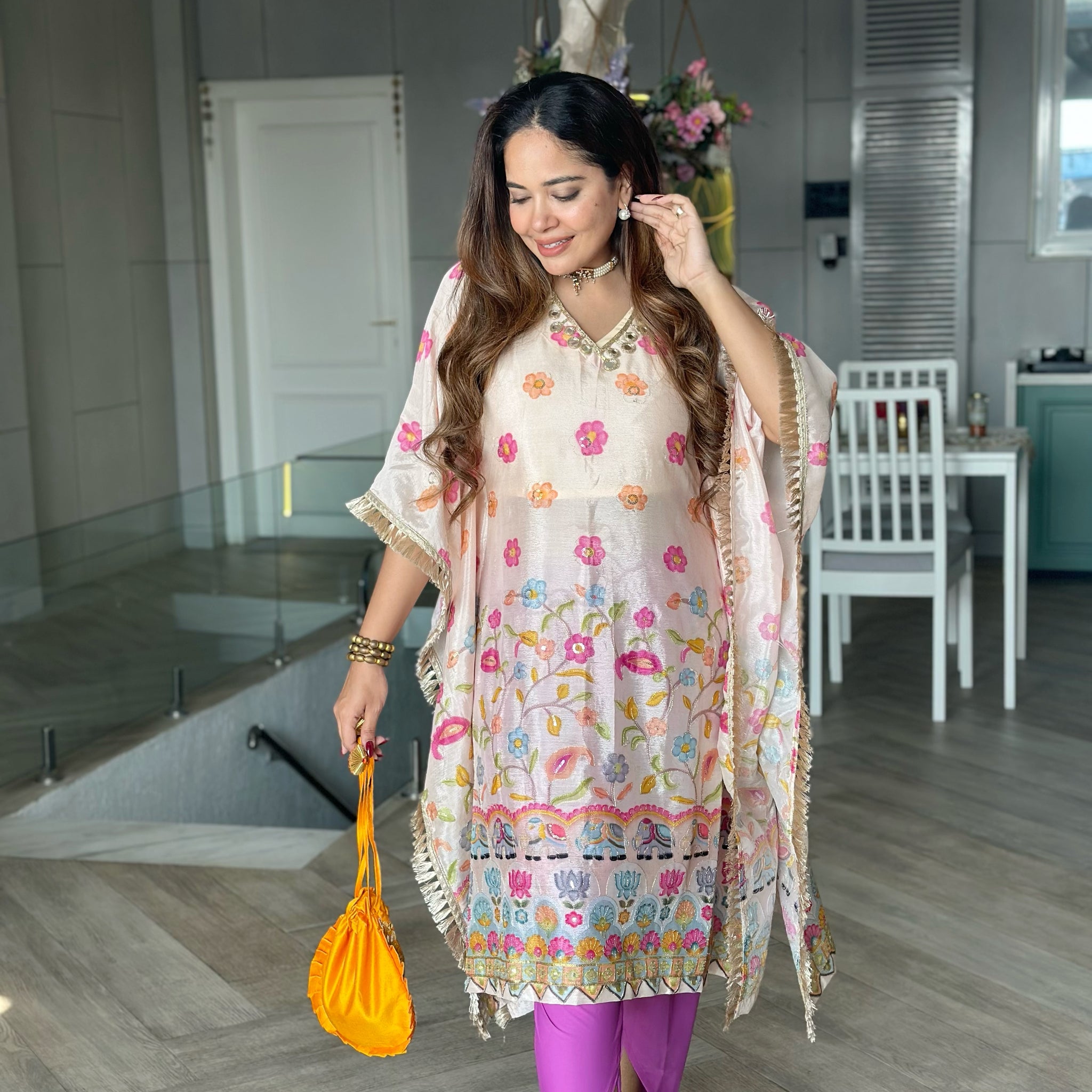 Gilded Drape Kaftan Set