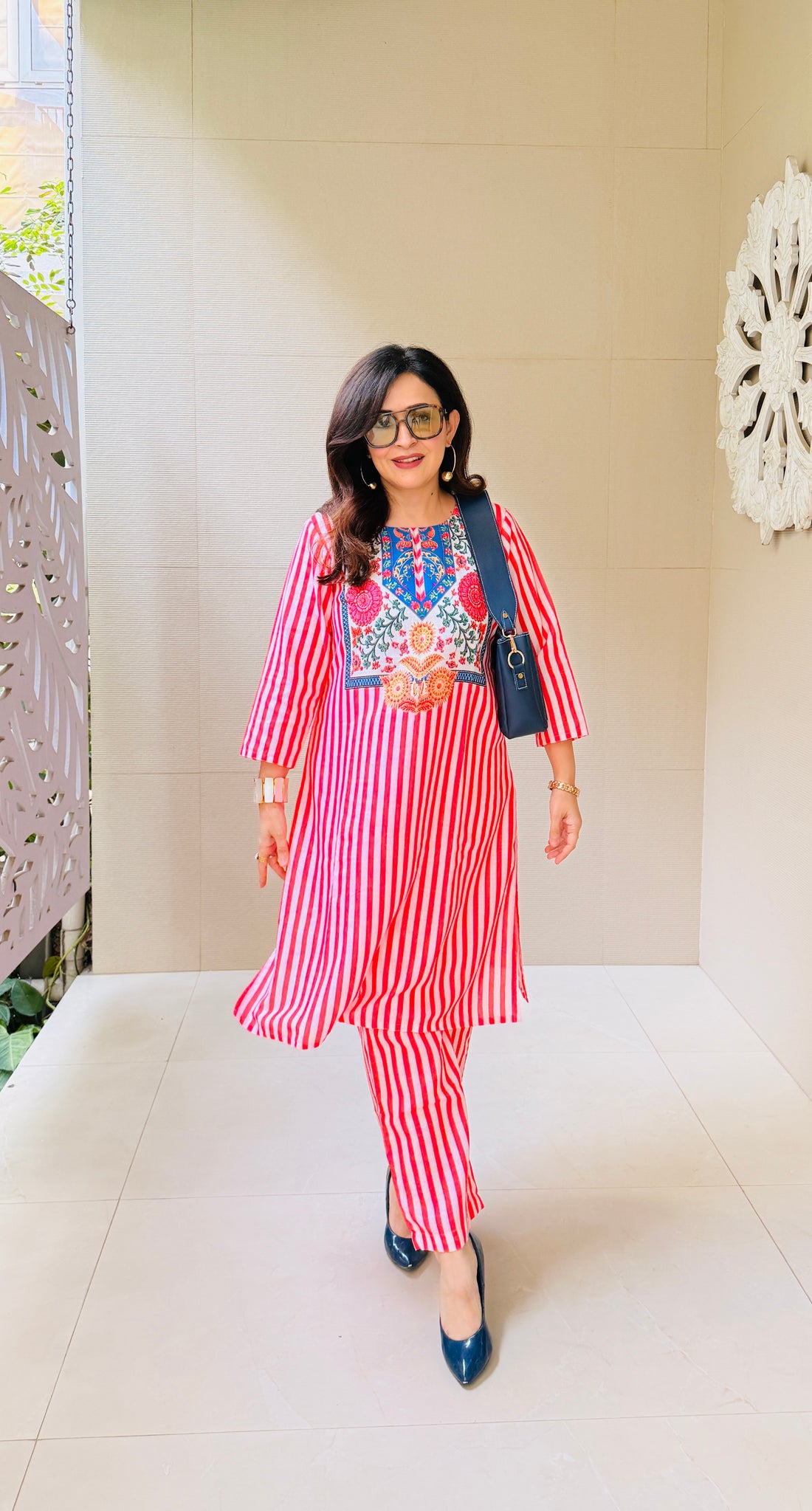 Ruby Bloom Striped Co-ord Set