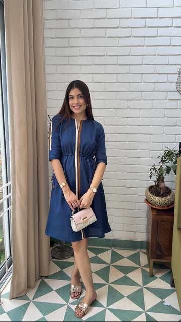 Indigo Ease Midi Dress