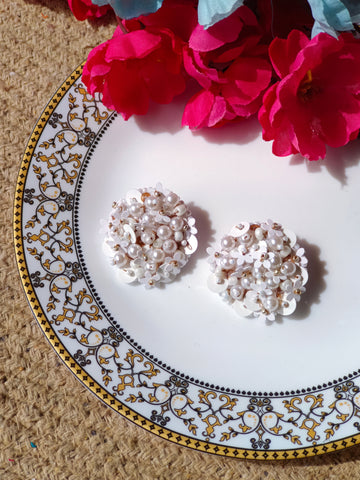 GraceWhite Beaded Earring