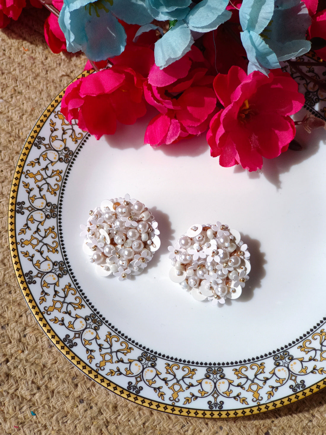 GraceWhite Beaded Earring