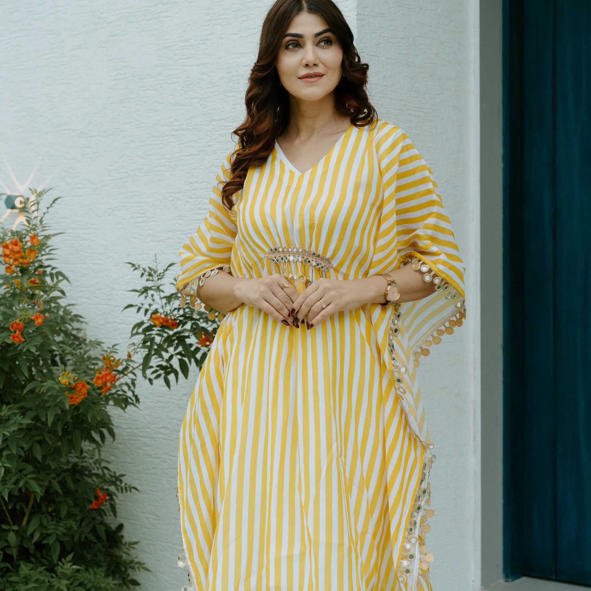 Glow Chanderi Kaftan Set