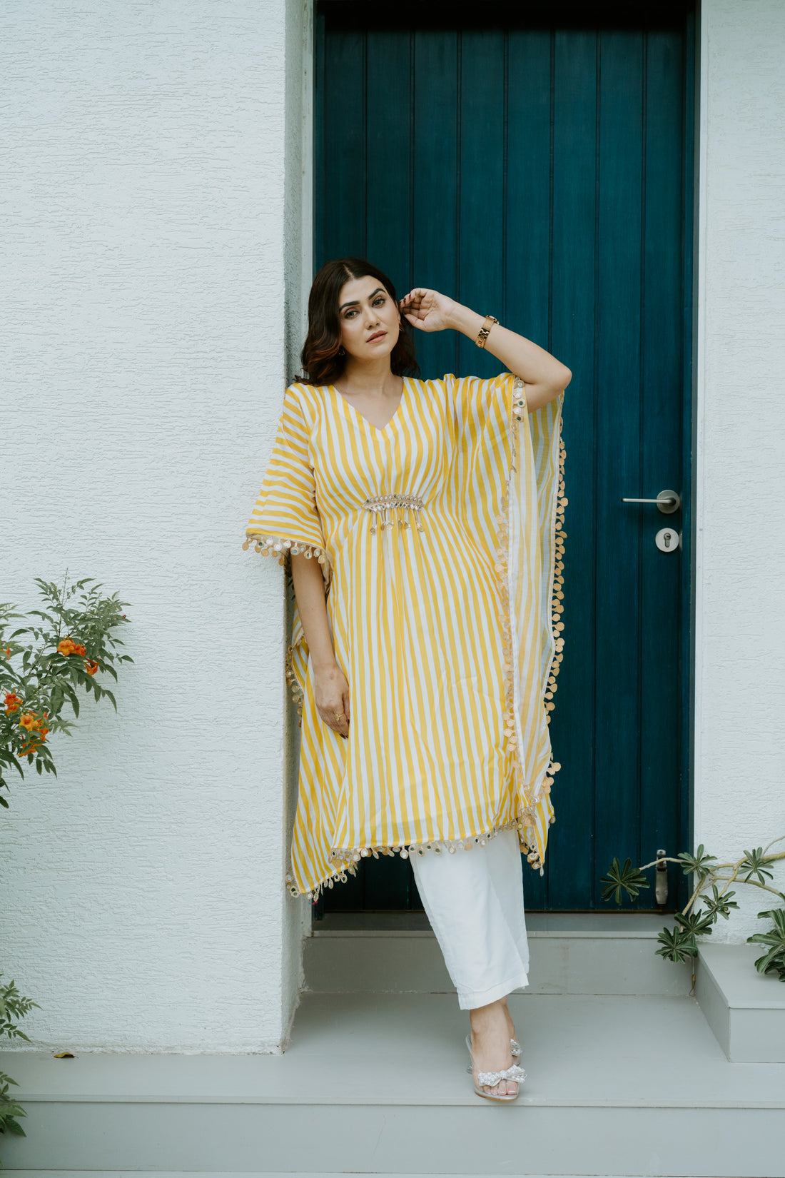 Glow Chanderi Kaftan Set