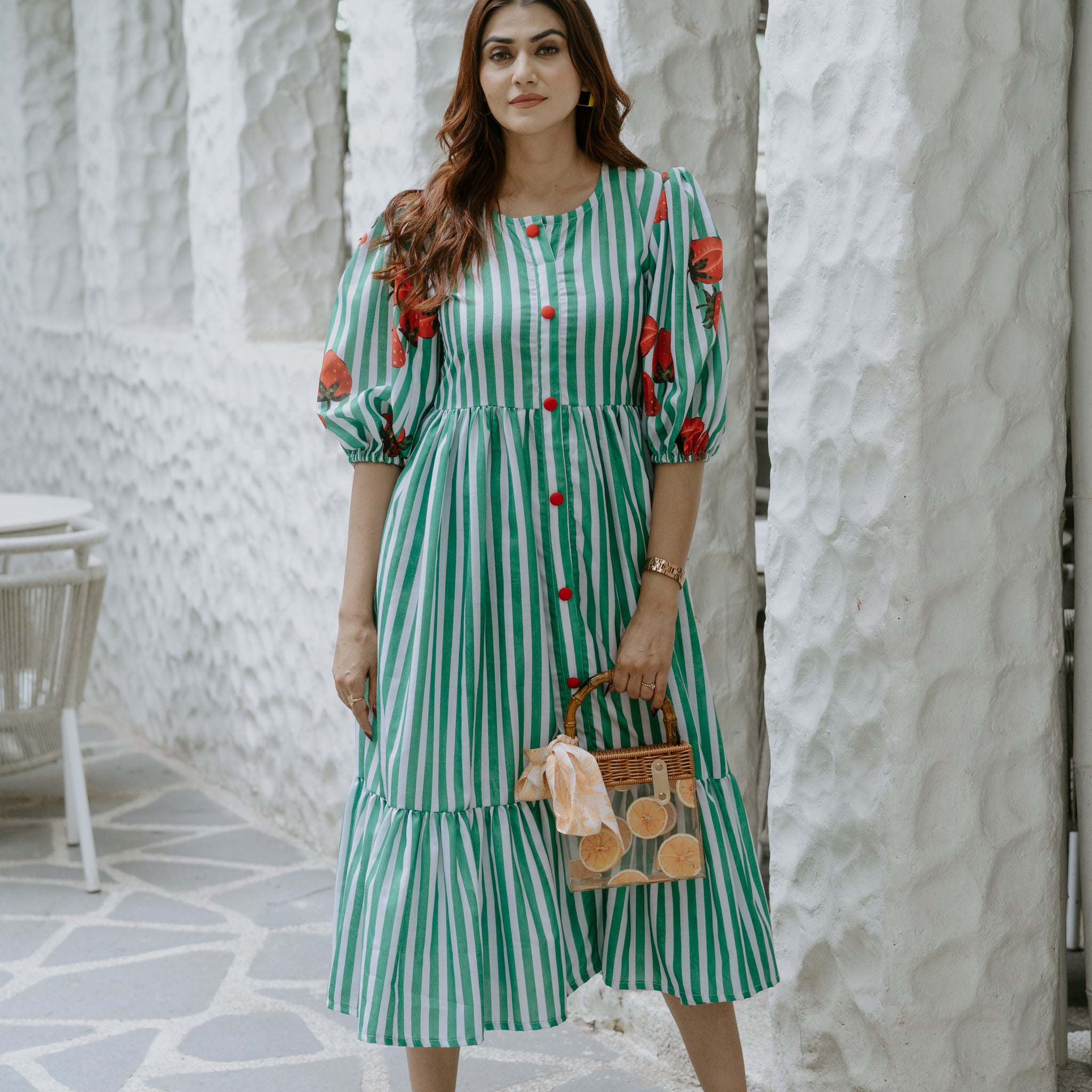 Strawberry Trails Maxi Dress