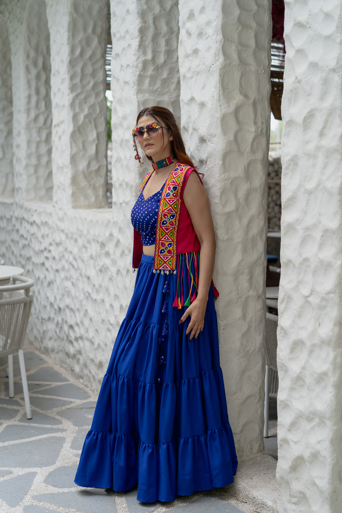 Neel Raat Boho Cape Set