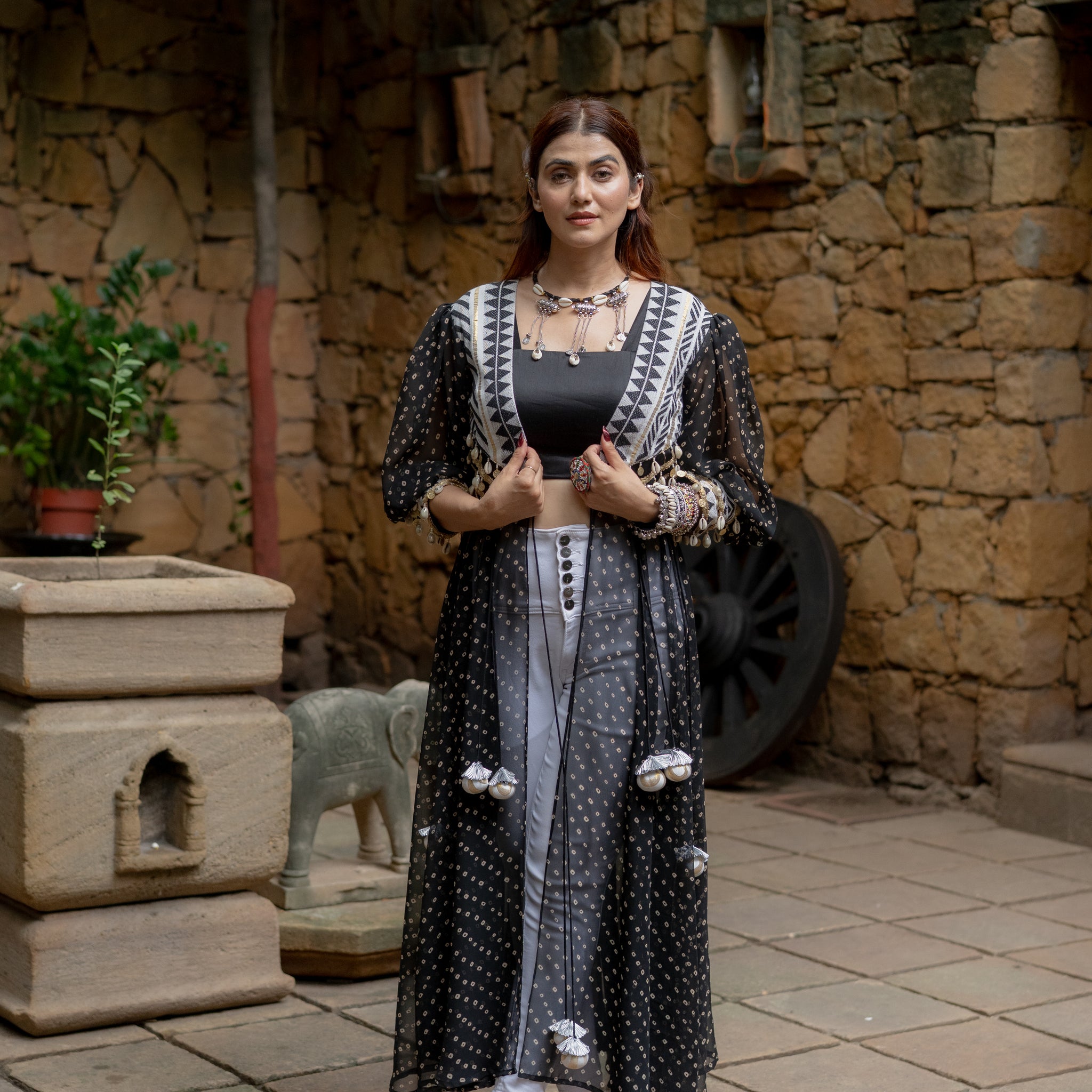 Morni twirl - Top and Cape Dress
