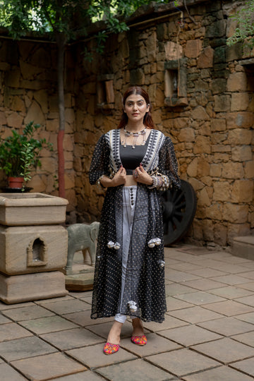 Morni twirl - Top and Cape Dress