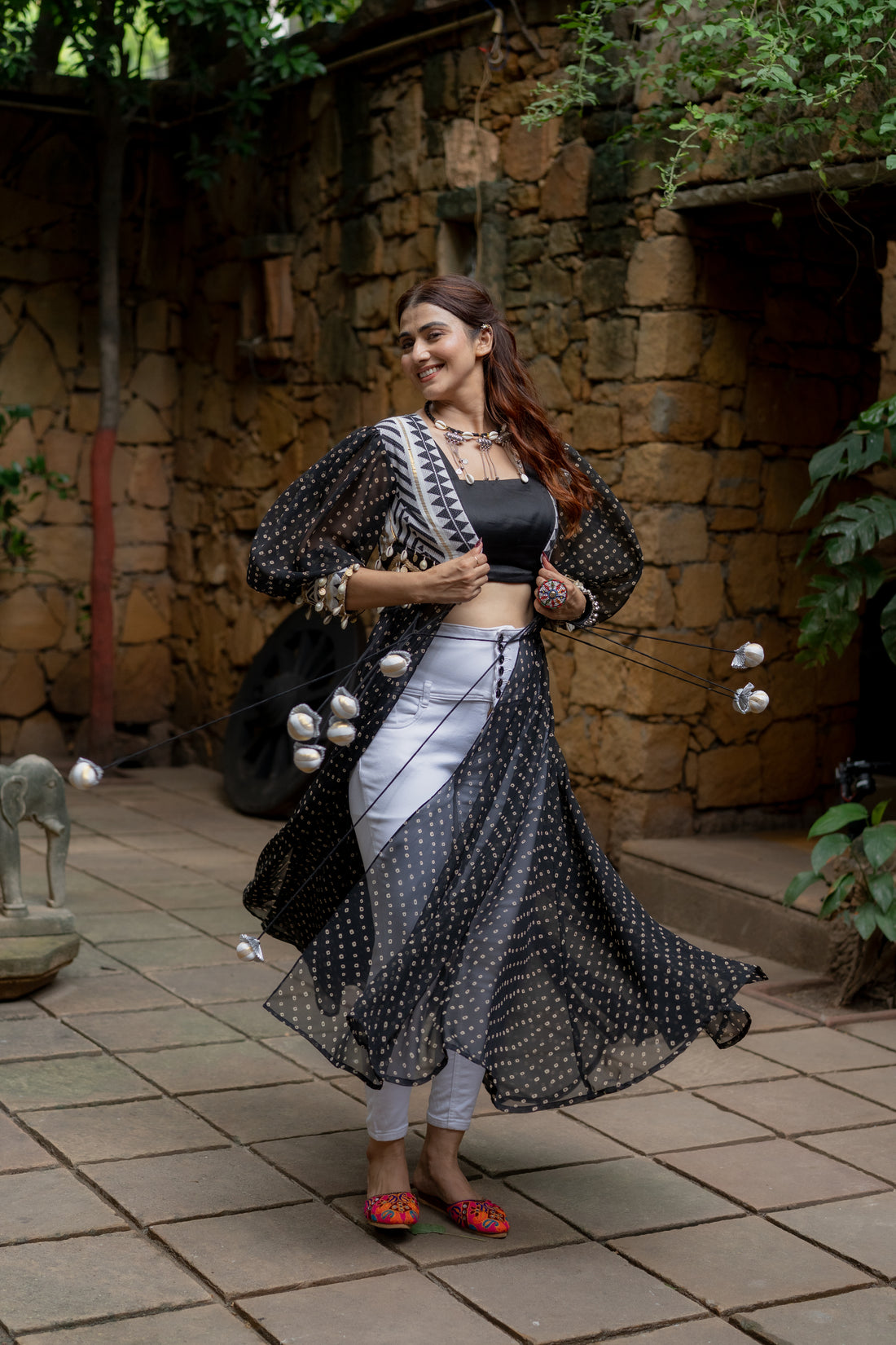 Morni twirl - Top and Cape Dress