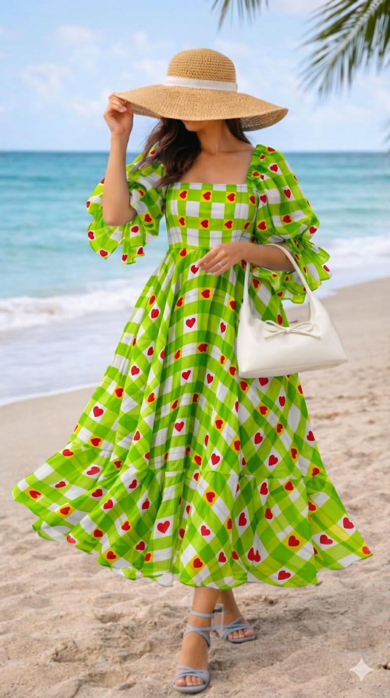 Green Meadow Heart Dress