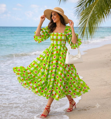 Green Meadow Heart Dress