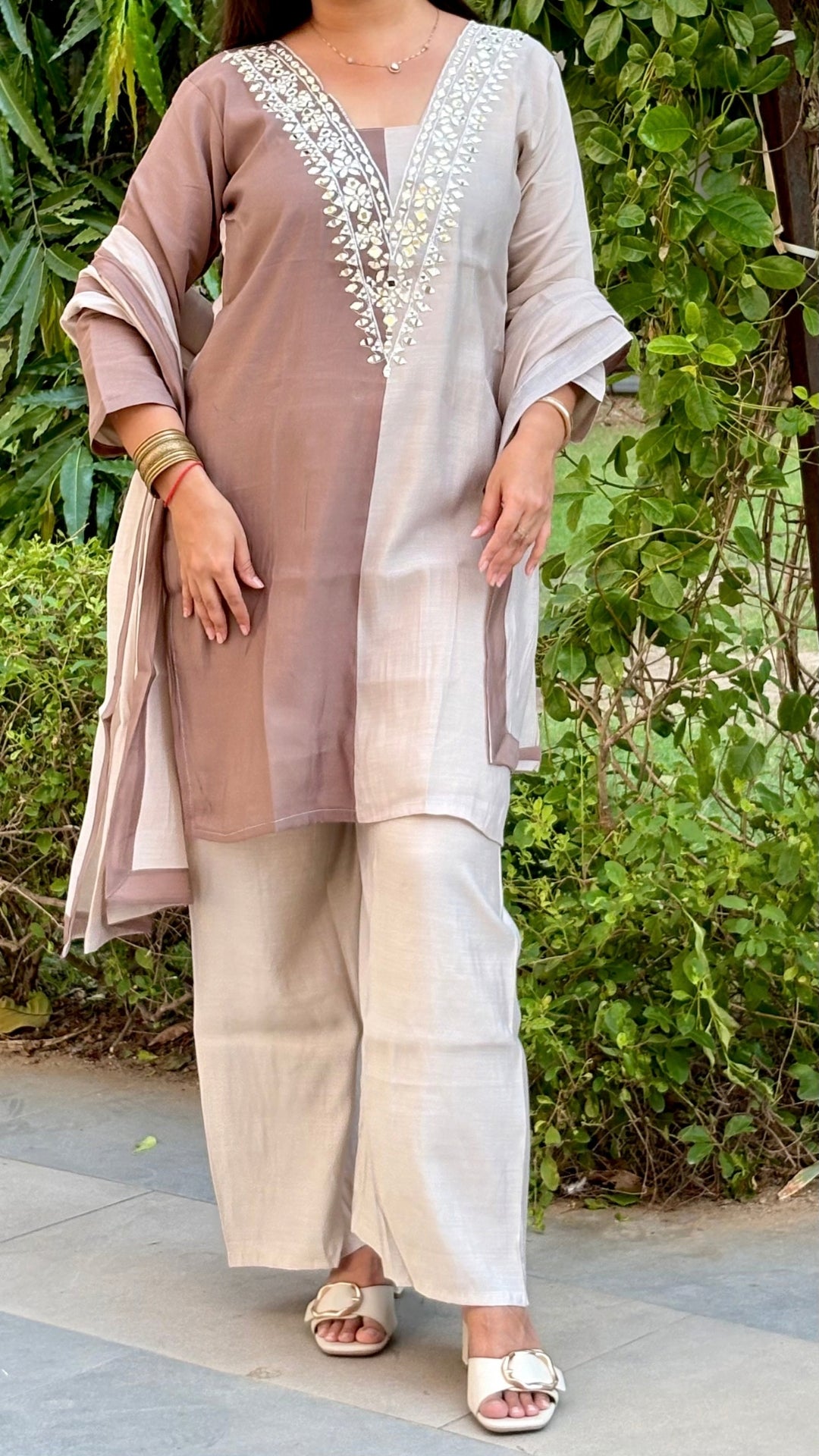 Mirror Muslin Ethnic Set 3190