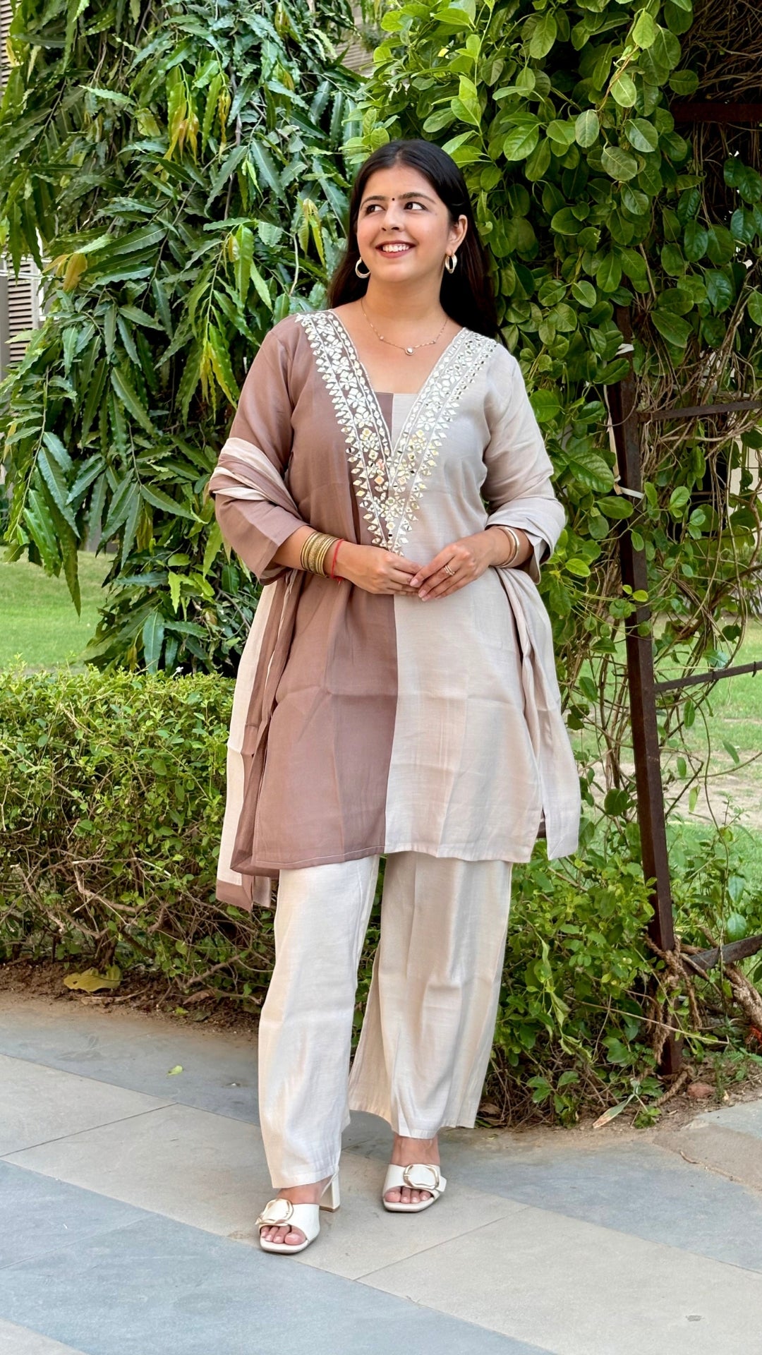 Mirror Muslin Ethnic Set 3190