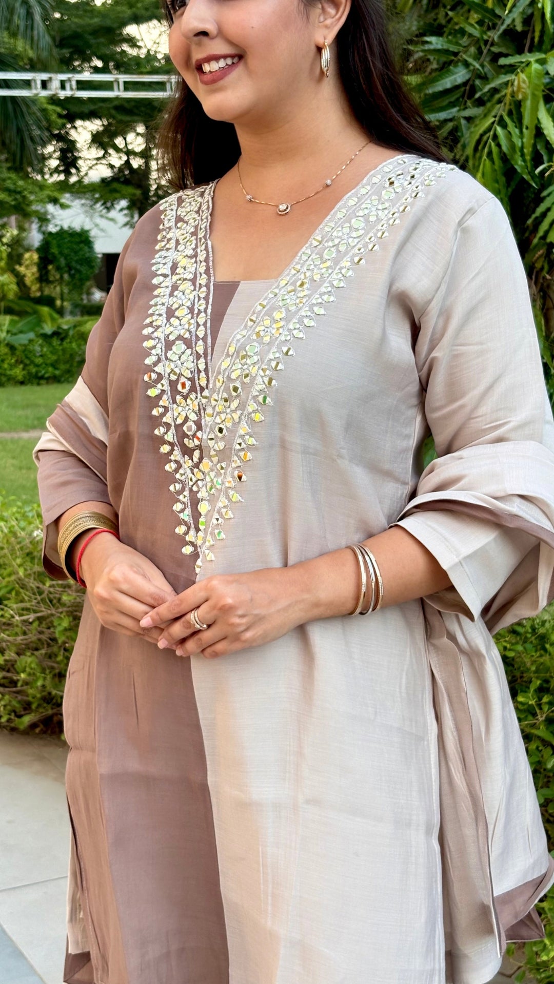 Mirror Muslin Ethnic Set 3190