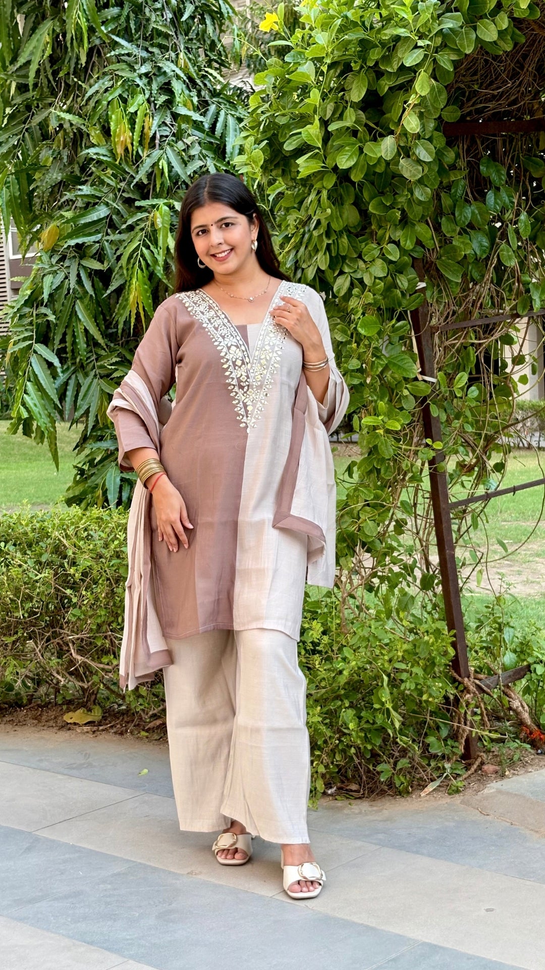 Mirror Muslin Ethnic Set 3190