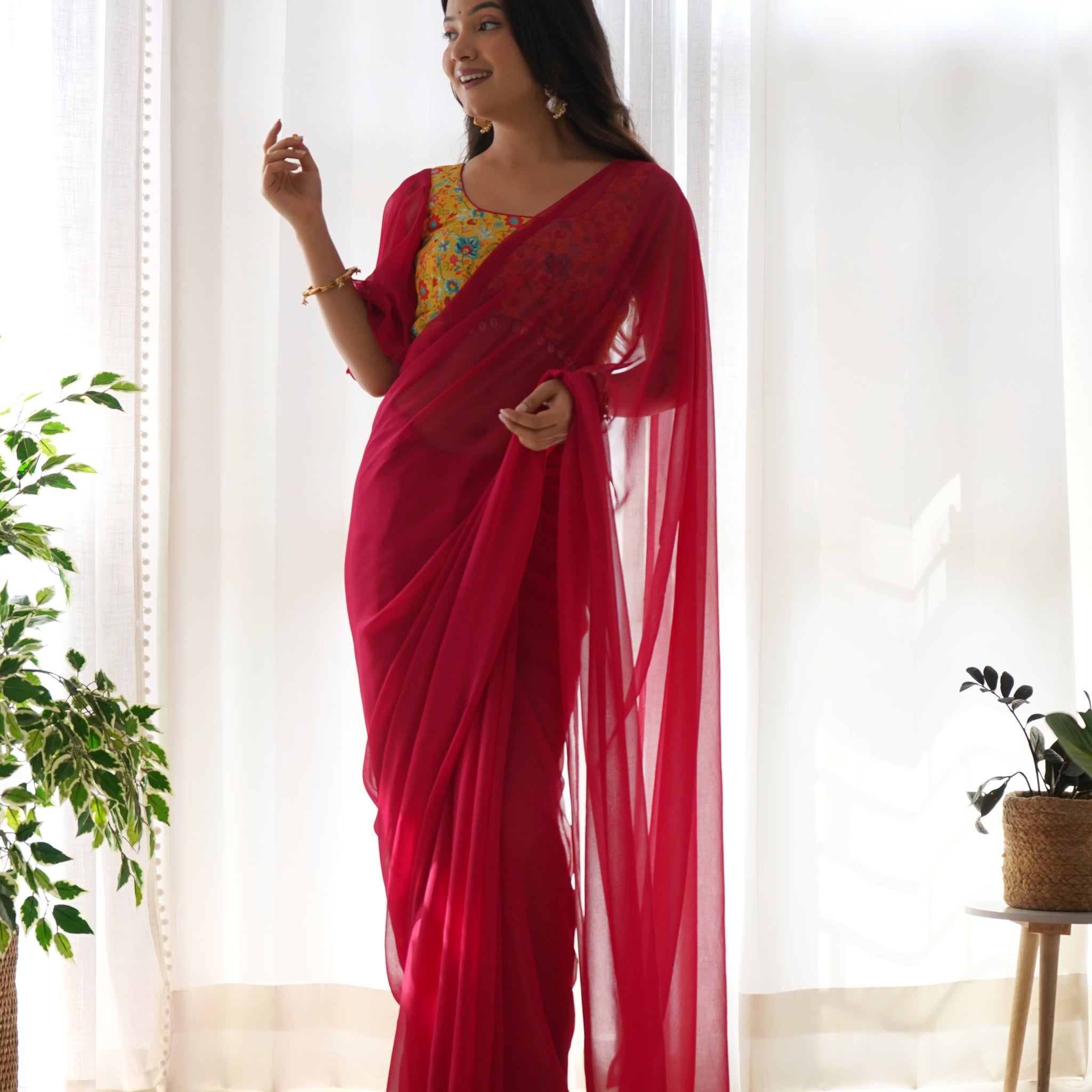 Aachal saree with silk blouse